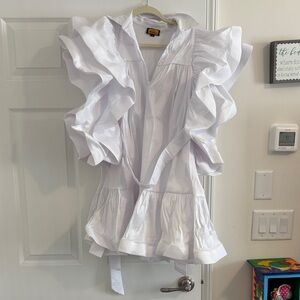 White Ruffled Blouse